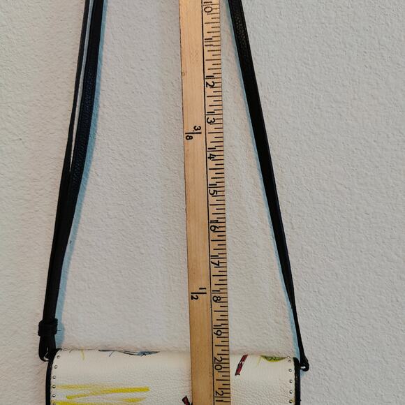 Brighton Favorite Fruit Sangria Wine Organizer Black Red Leather Crossbody Bag - Picture 9 of 14